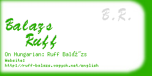 balazs ruff business card